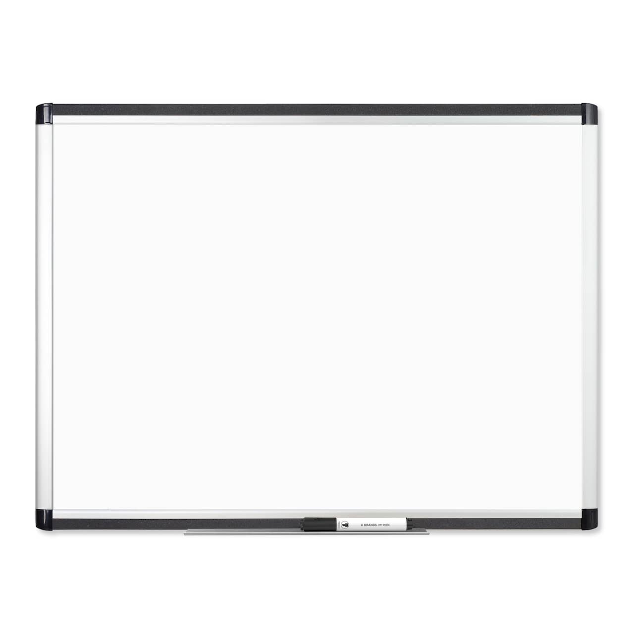 U Brands PINIT Silver 24" x 18" Aluminum Frame Magnetic Dry Erase Board